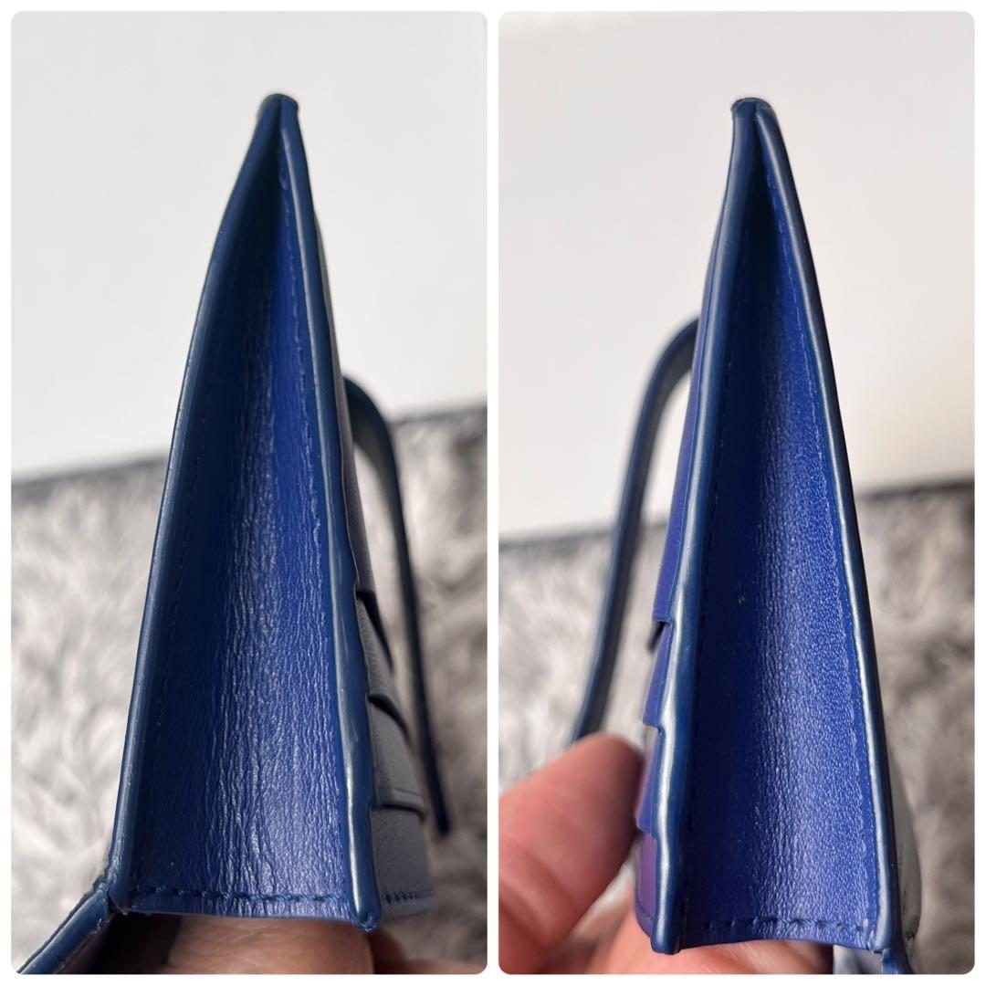 美品✨ロエベ　レア　立体アナグラムロゴ　ネイビー　長財布　メンズ　レディース