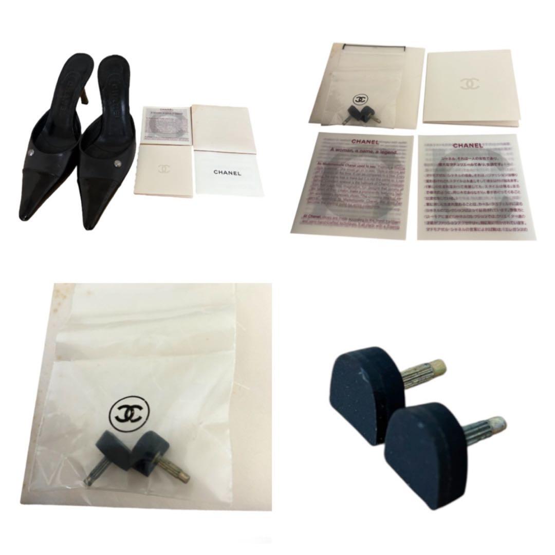 【極美品】シャネルCHANEL★付属品あり★ココマーク★レザー★ミュール黒24