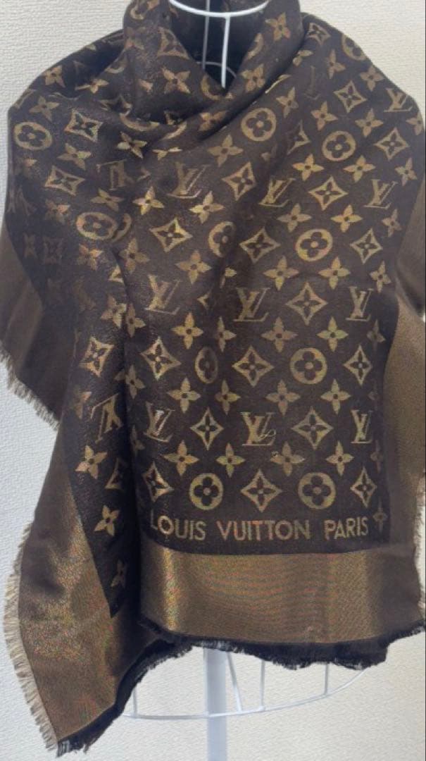 LOUIS VUITTON ブラウン モノグラム ストール