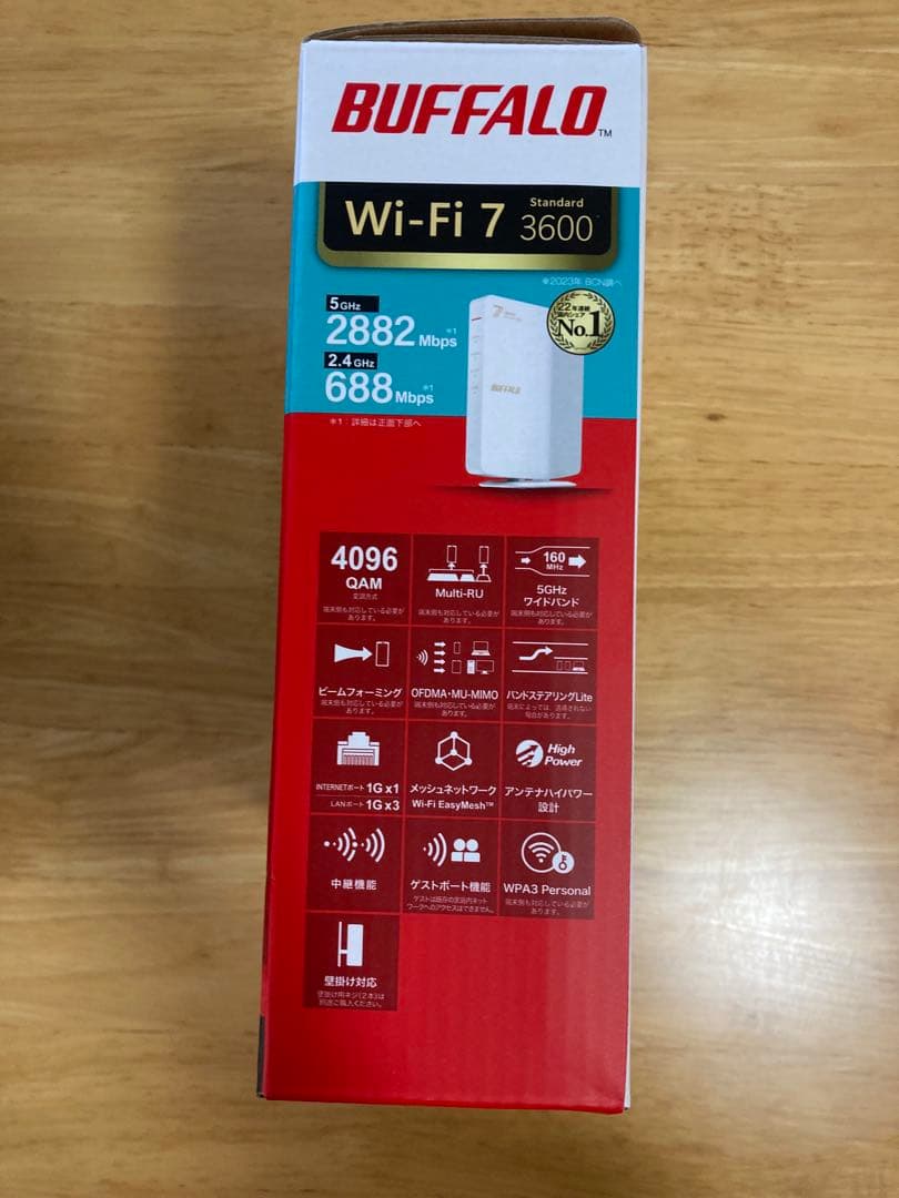 【新品未開封】BUFFALO Wi-Fiルーター WSR3600BE4P-WH