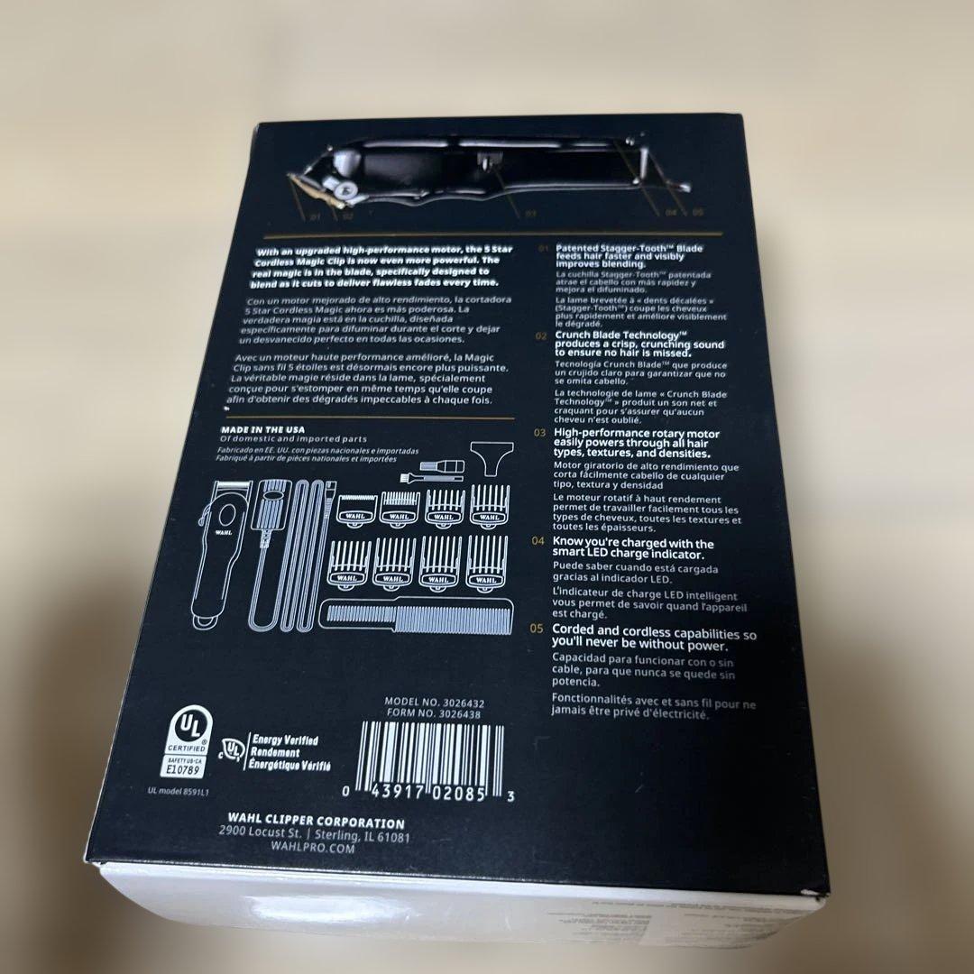 未使用品WAHL Magic Clip コードレスクリッパー　ブラック