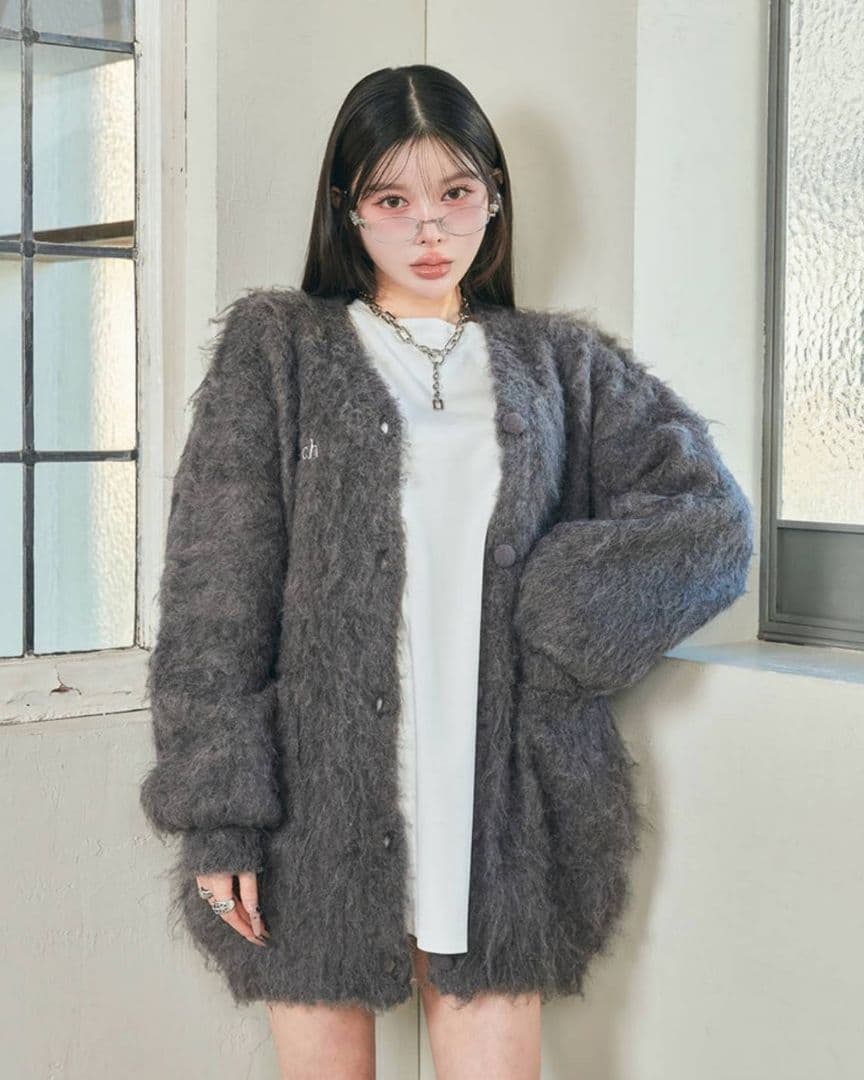 ダーリッチ 新品タグ付き フラッフィーオーバープルオーバー グレー