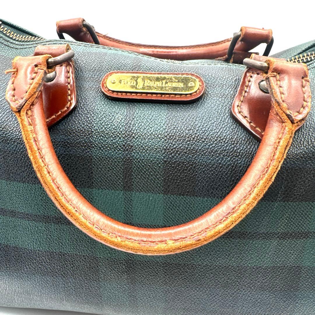 Polo Ralph Lauren ミニボストンバッグ ブラックウォッチ PVC