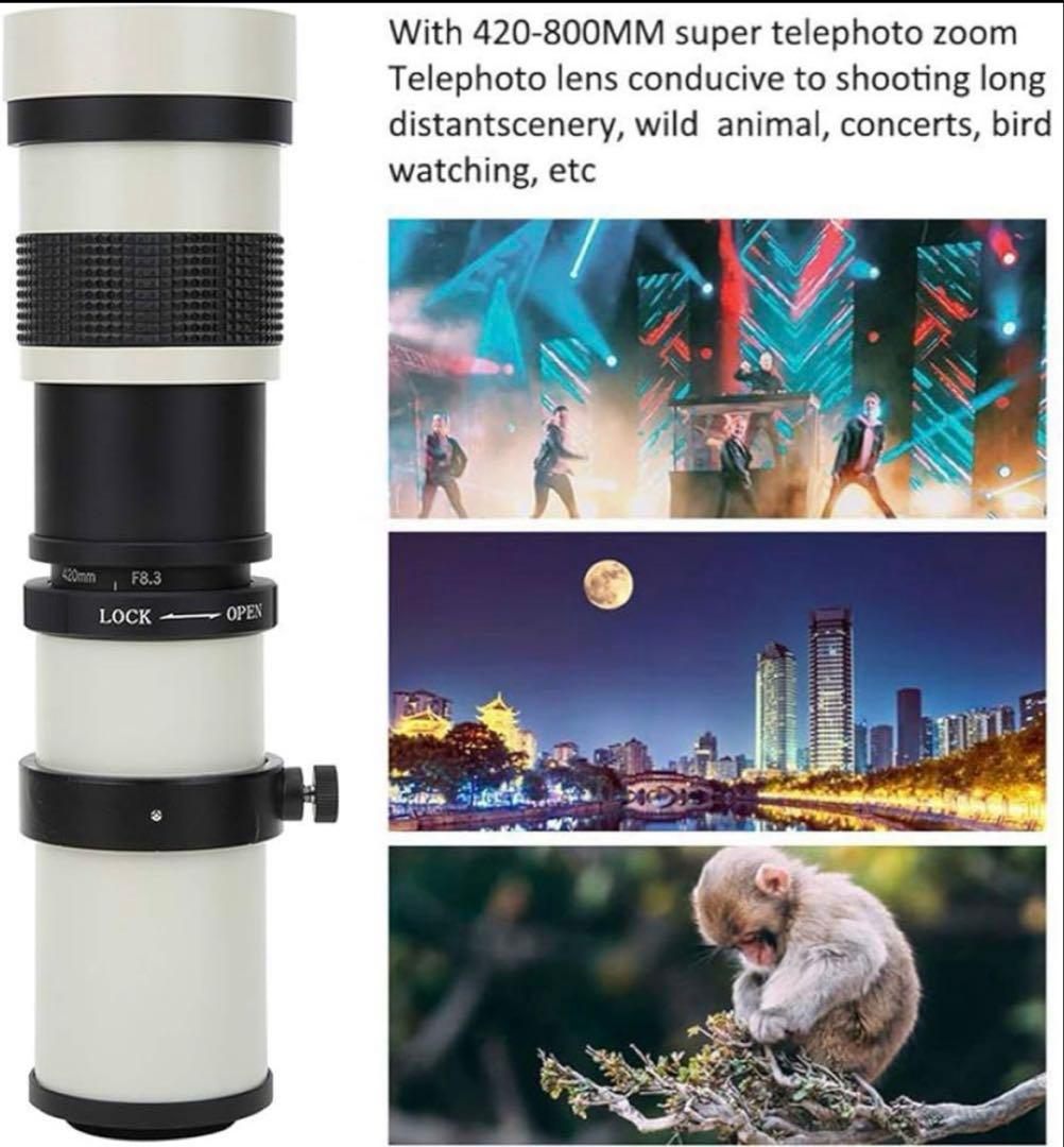 420-800mm T2-EOS マニュアルフォーカスズームレンズ 望遠レンズ