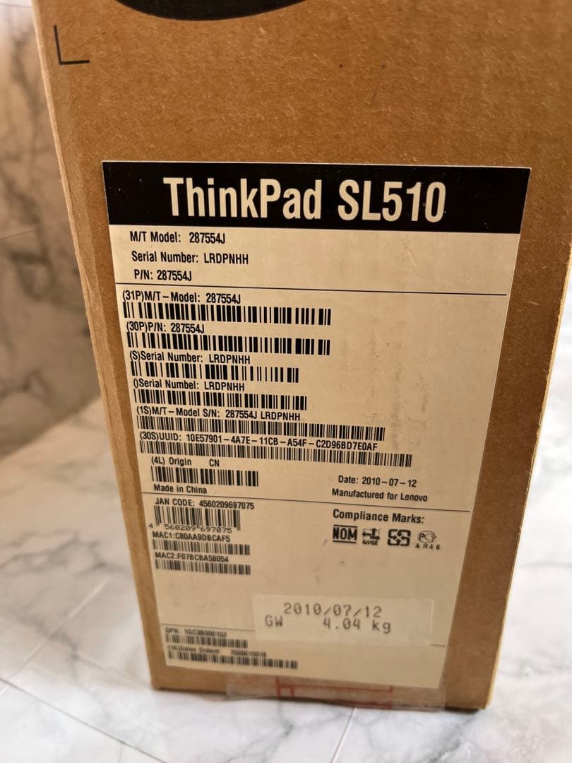 その他ノートPC本体 lenovo thinkpad sl510