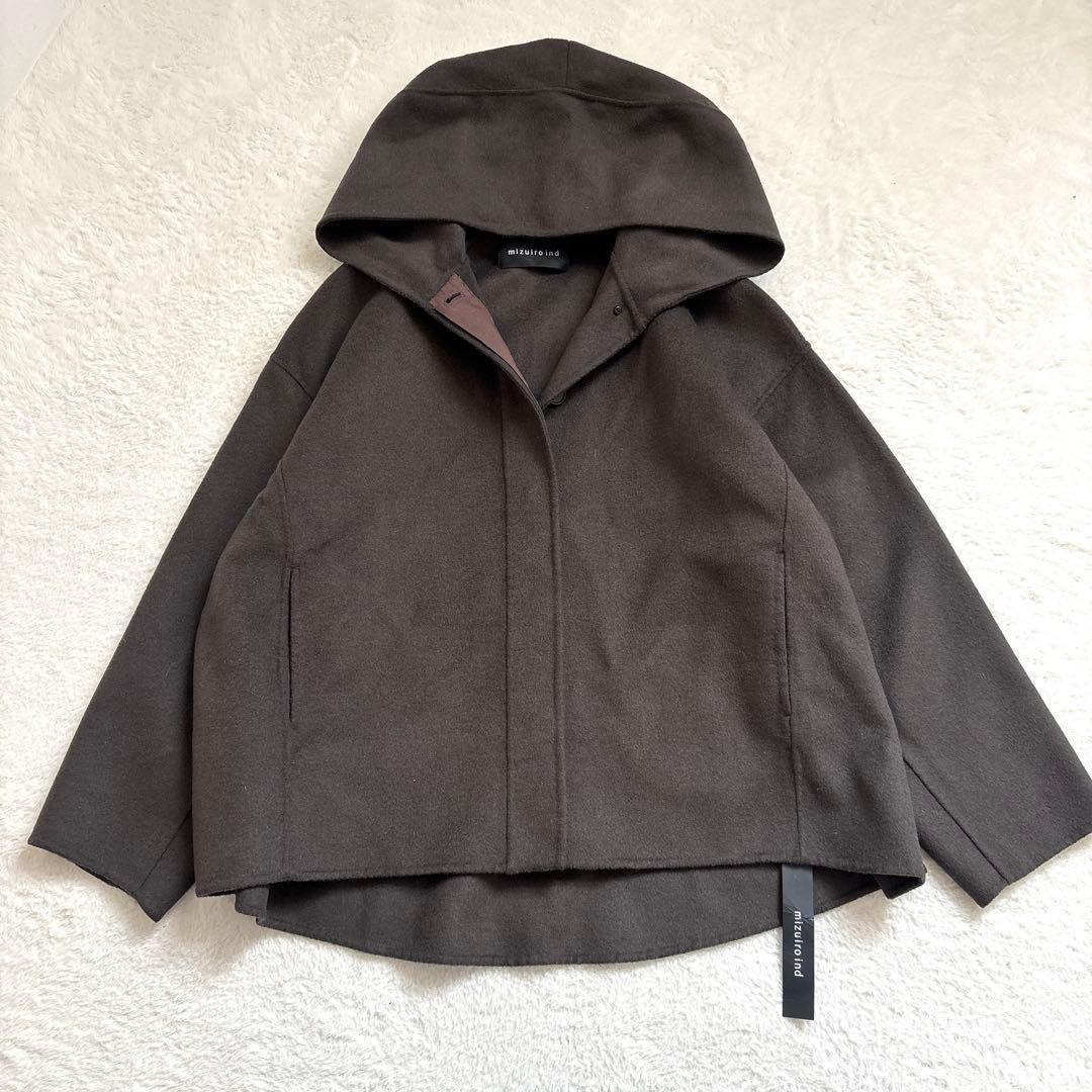 【新品】mizuiro ind wool hooded short coat
