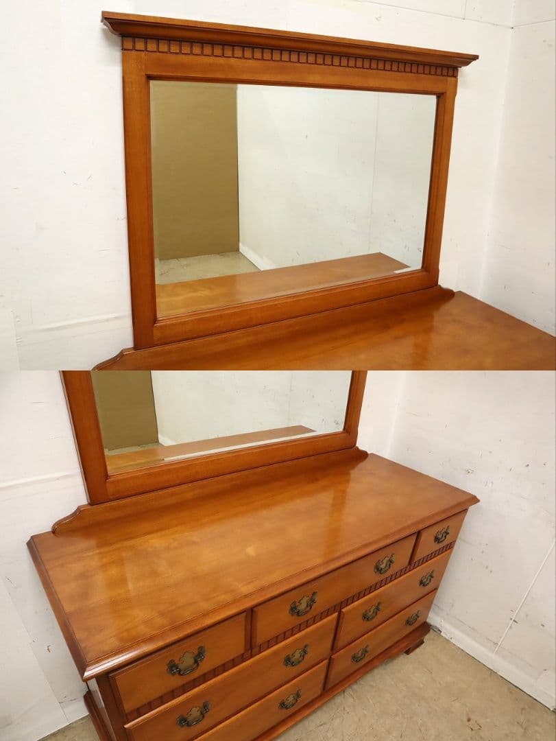 横浜ダニエル◆最高級ドレッサーチェスト・ミラー＆ワイドチェスト 62万