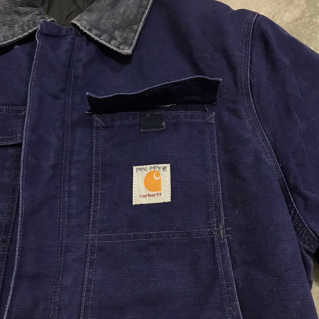 専用carharttカーハート　トラディショナルコート　ロゴ　フェード　ダック地