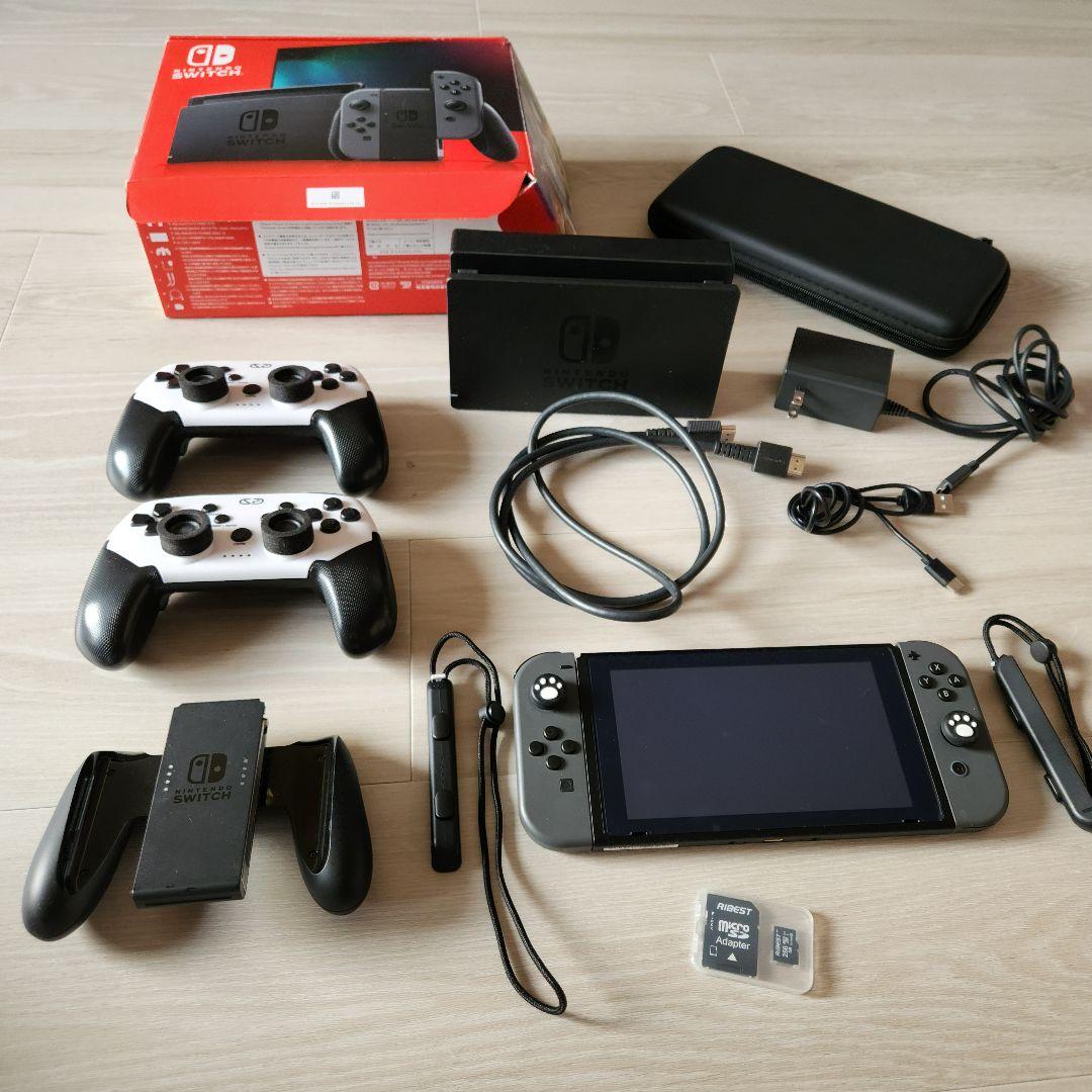 Nintendo Switch 本体+コントローラー2台+256GB SDカード