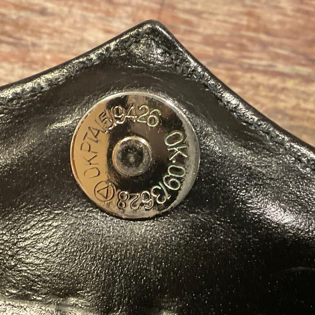 美品！マッドモンキー ワニ革 カイマン 財布 長財布 二つ折りクロコ ネイビー