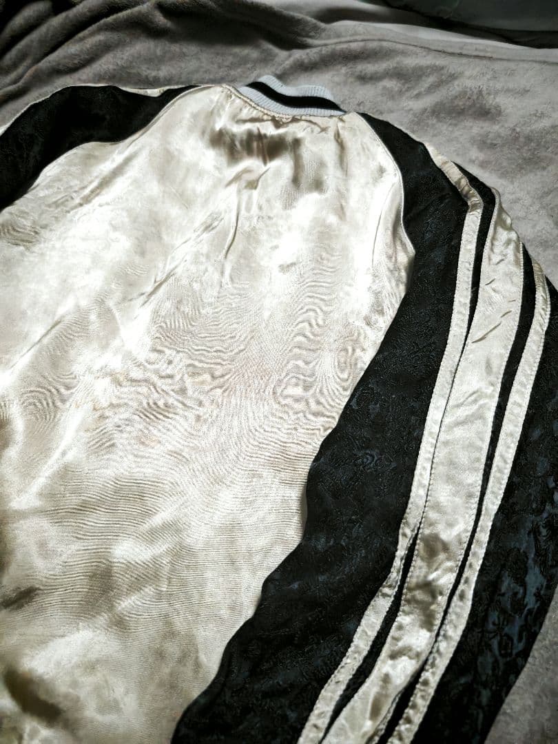 limited 日本限定 SCRIPT スカジャン 孔雀刺繍 100% silk