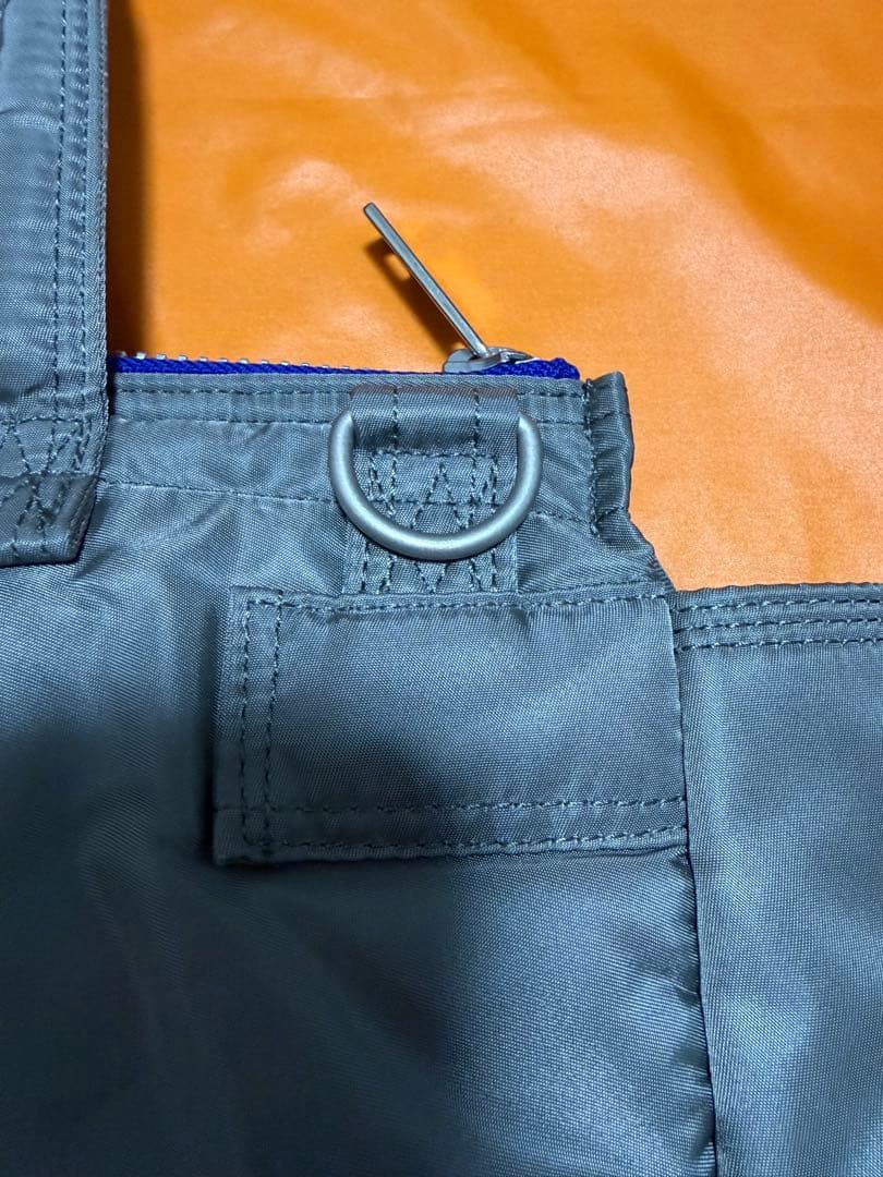 sacai porter ヘルメットバッグ Mサイズ シルバー×ブルー