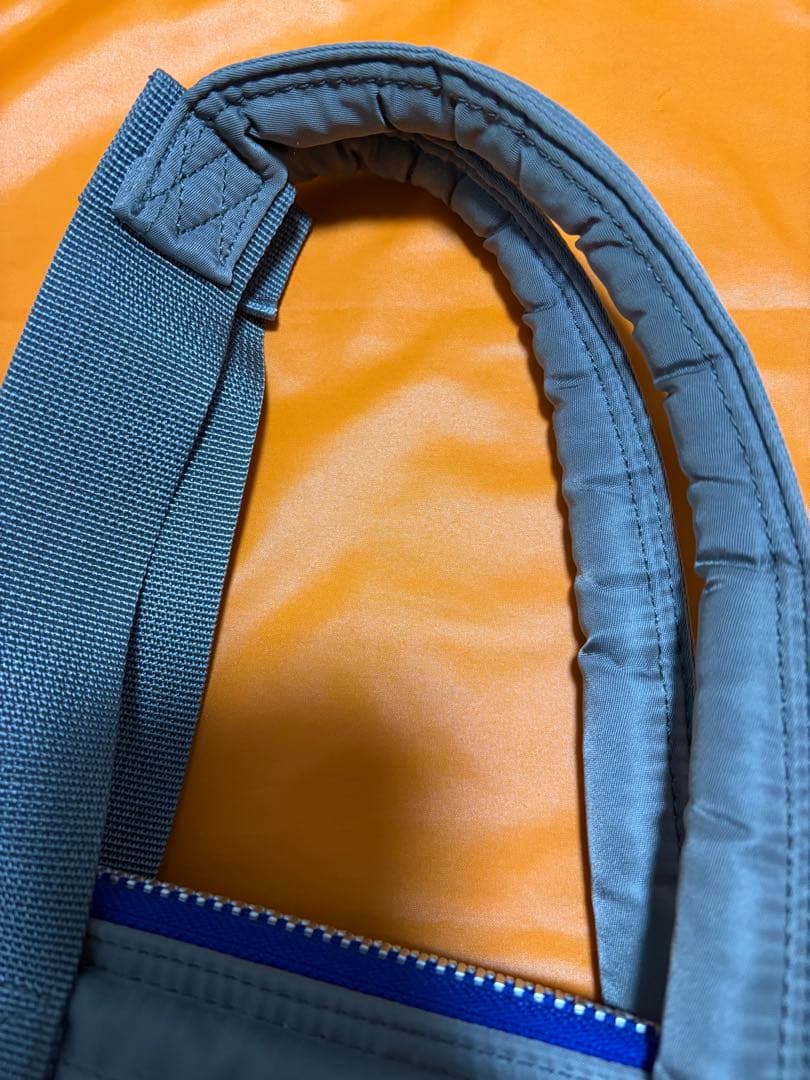 sacai porter ヘルメットバッグ Mサイズ シルバー×ブルー