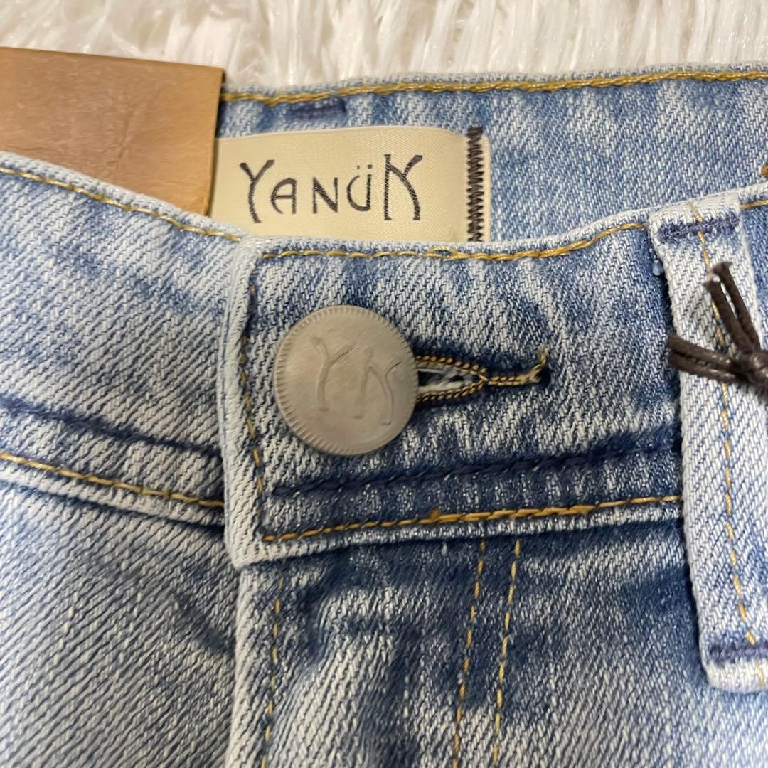 新品未使用 YANUK ヤヌーク JOAN ルーズストレートデニム 22