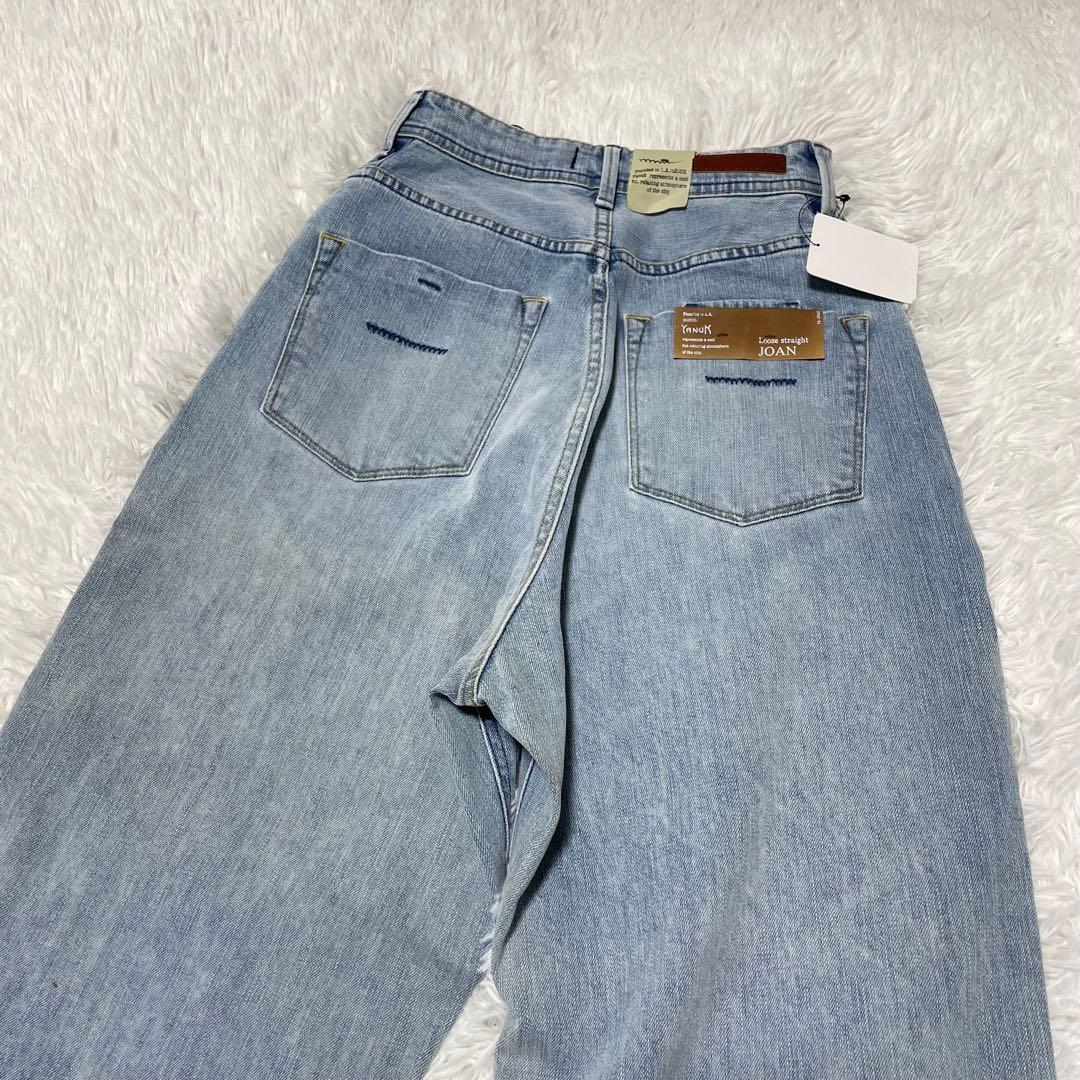 新品未使用 YANUK ヤヌーク JOAN ルーズストレートデニム 22