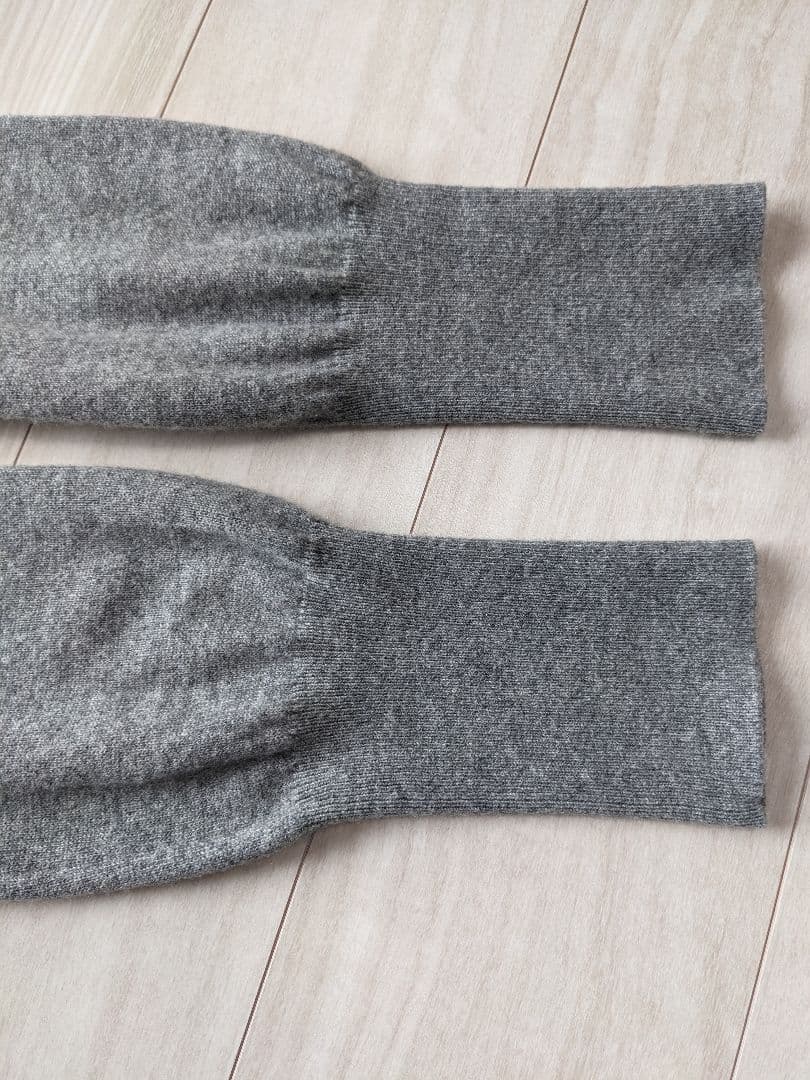 ☆FOXEY☆フォクシー カシミヤ100%グレー パフスリーブセーター 38