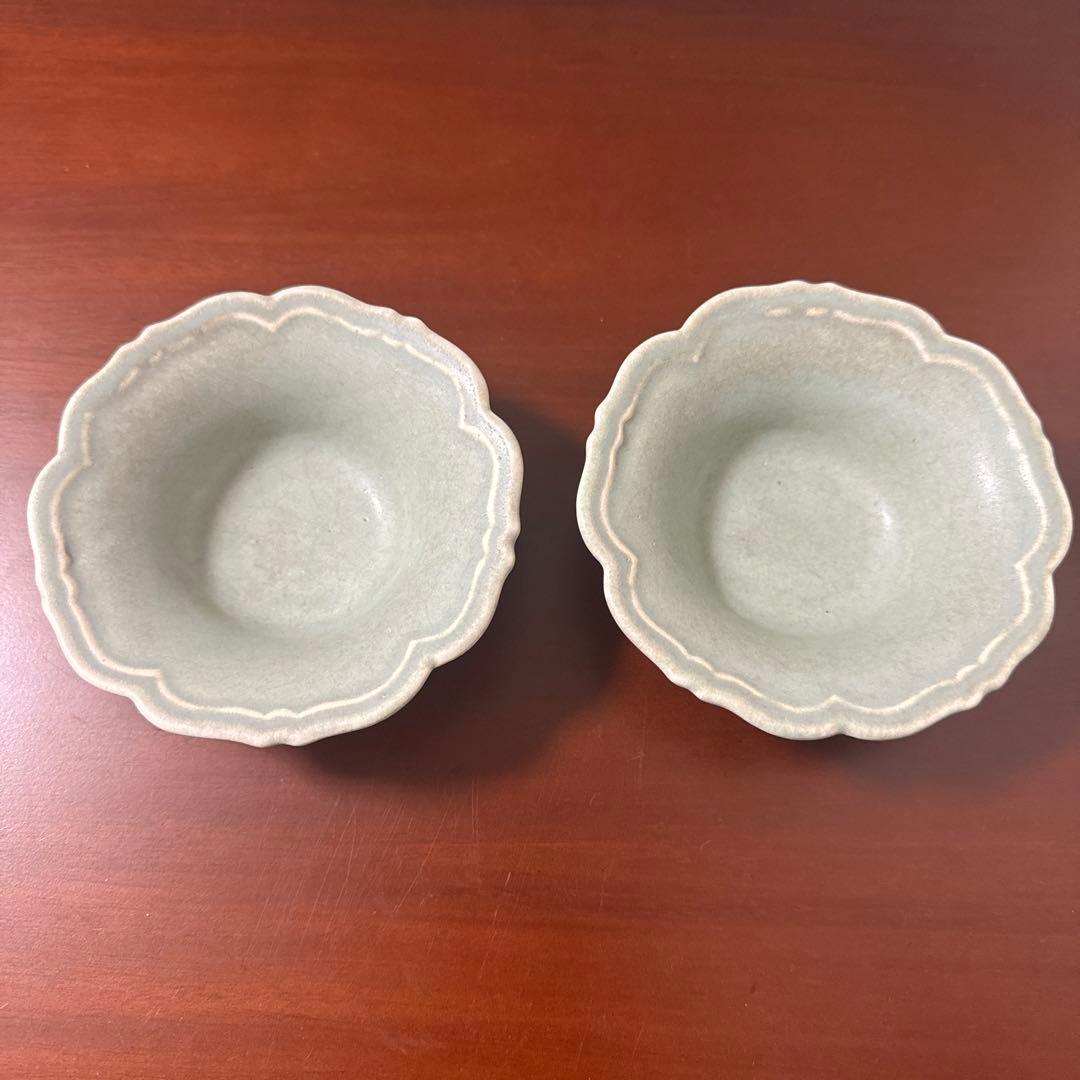 【未使用】Awabi ware アワビウェア　輪花　小鉢2個セット