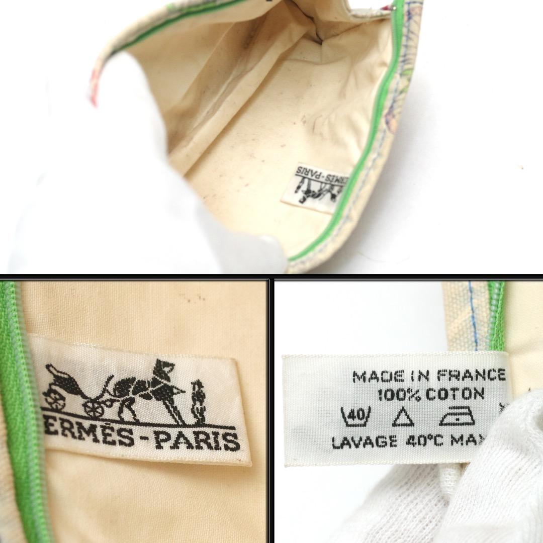 ヴィンテージ◉エルメス◉蝶々 / 100％コットン / ポーチ