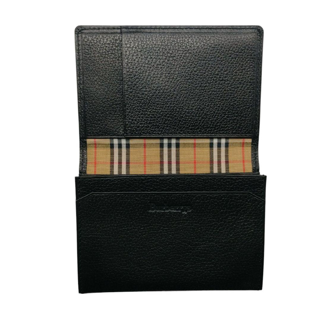バーバリー　未使用品　名刺入れ　ビジネスカードホルダー　ノバチェック　ブラック