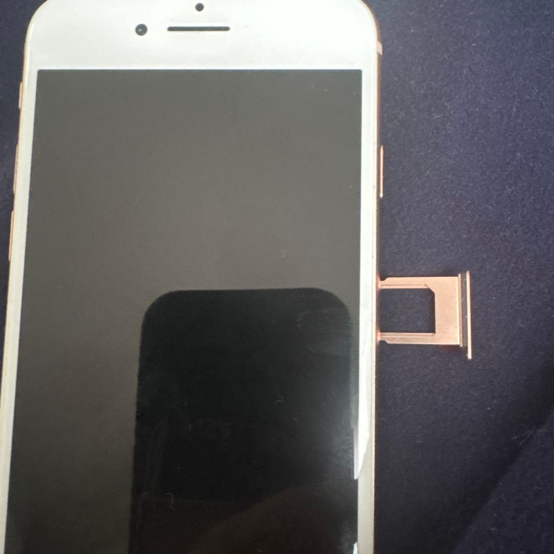 iPhone8 64GB ローズゴールド バッテリー77% 画面傷あり 初期化済