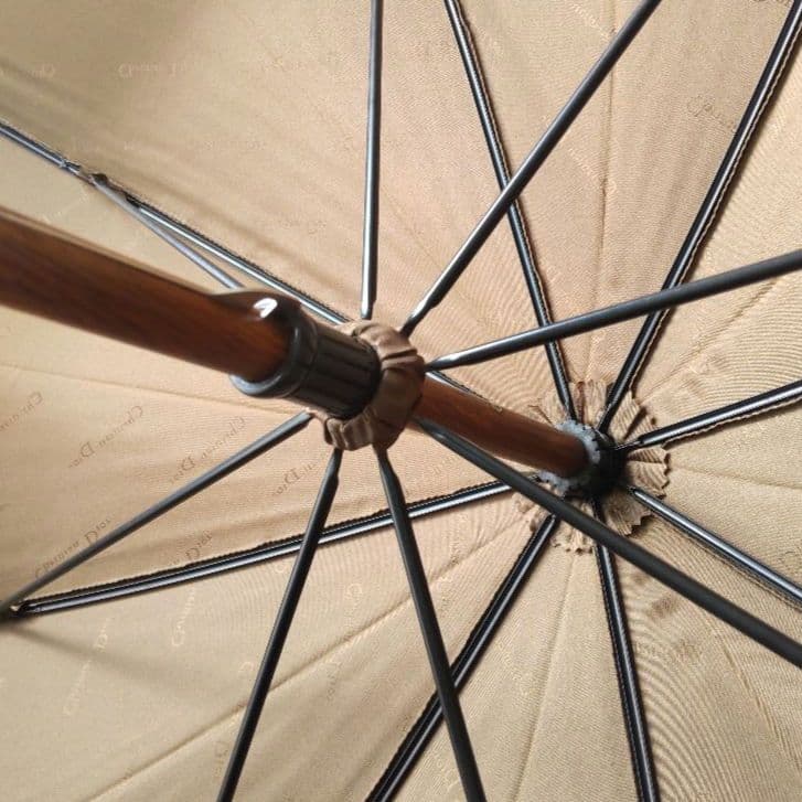 クリスチャン・ディオール長傘 カバー付きブラウン メンズ 焦げ茶