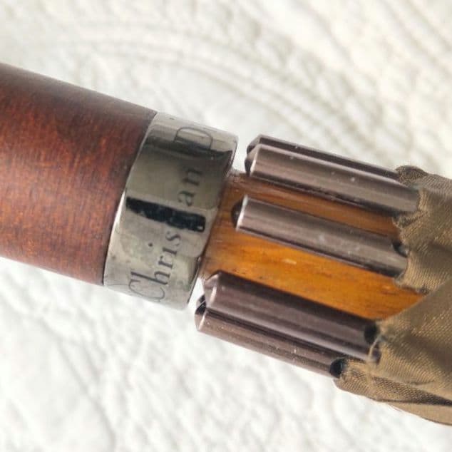 クリスチャン・ディオール長傘 カバー付きブラウン メンズ 焦げ茶