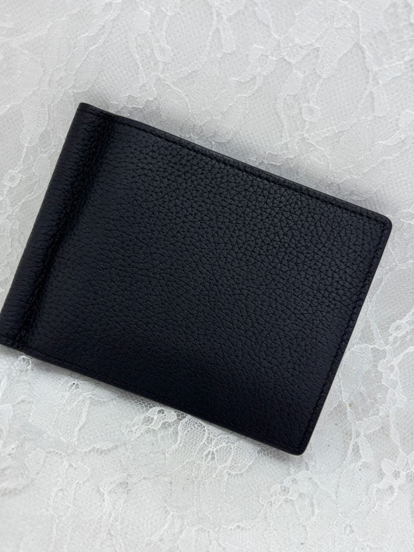 美品ボナベンチュラ ビルクリップケース付きシュリンクレザー　マネークリップ