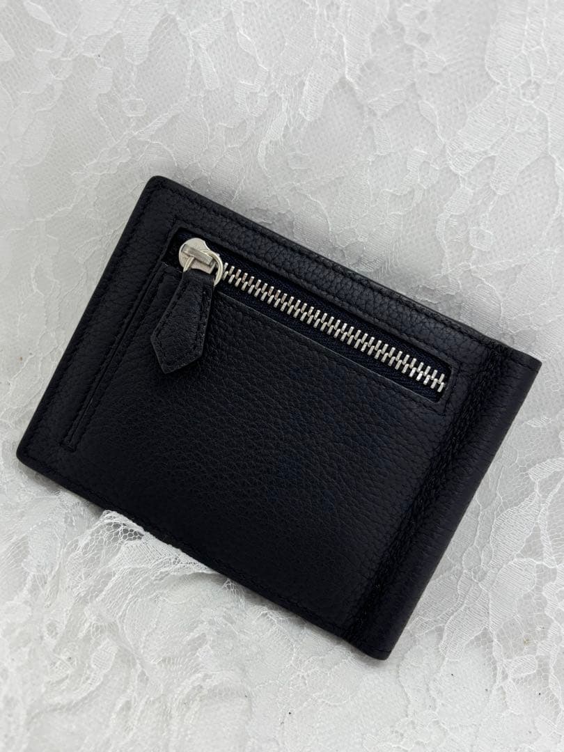 美品ボナベンチュラ ビルクリップケース付きシュリンクレザー　マネークリップ