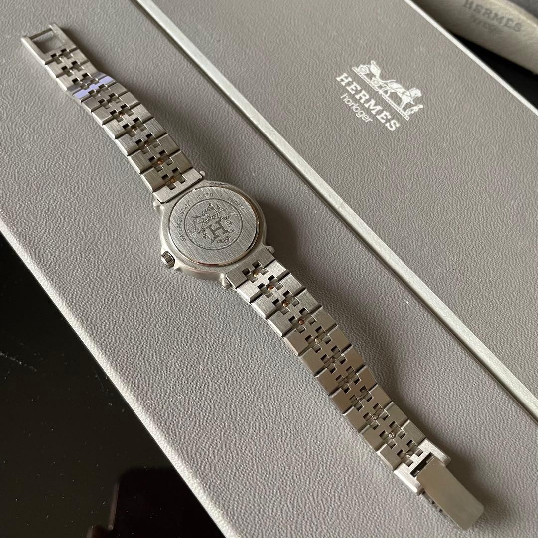 HERMES キャプテンニモ　クオーツ時計 シルバー ゴールド　レディース