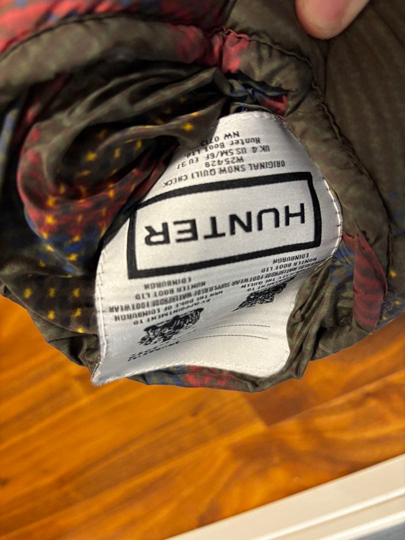 HUNTER スノーキルトチェック　24cm