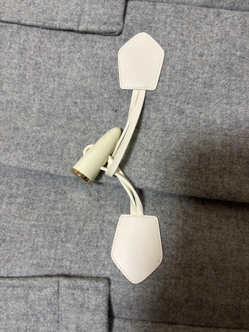 ノエラ　noela＊ライトグレー＊ダッフルコート＊ウールコート＊ファー付き（M）