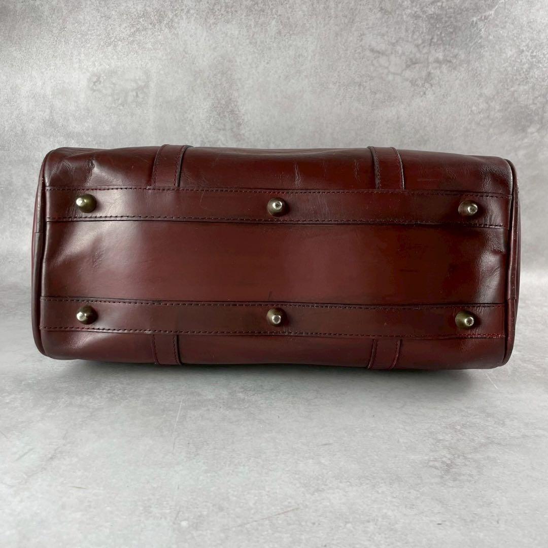 【美品✨】カルティエ ミニボストン バッグ ゴールド金具 ボルドー