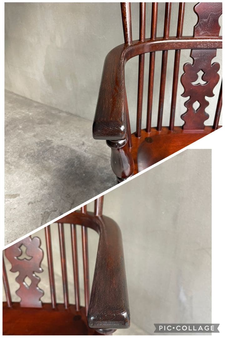 松本民芸　アームチェア　専用座布団付き