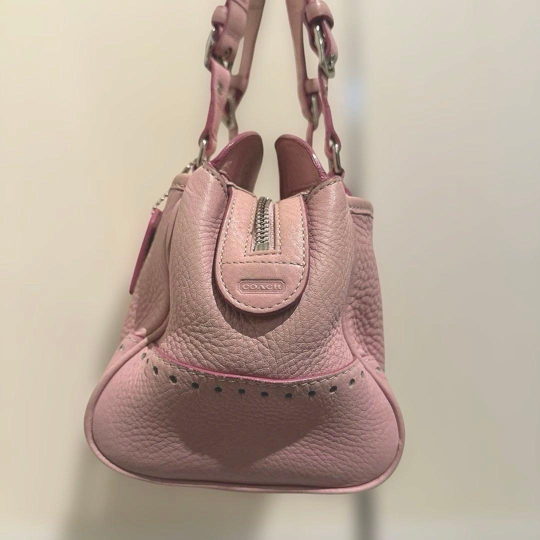 バッグ vintage coach old pink mini boston y2k