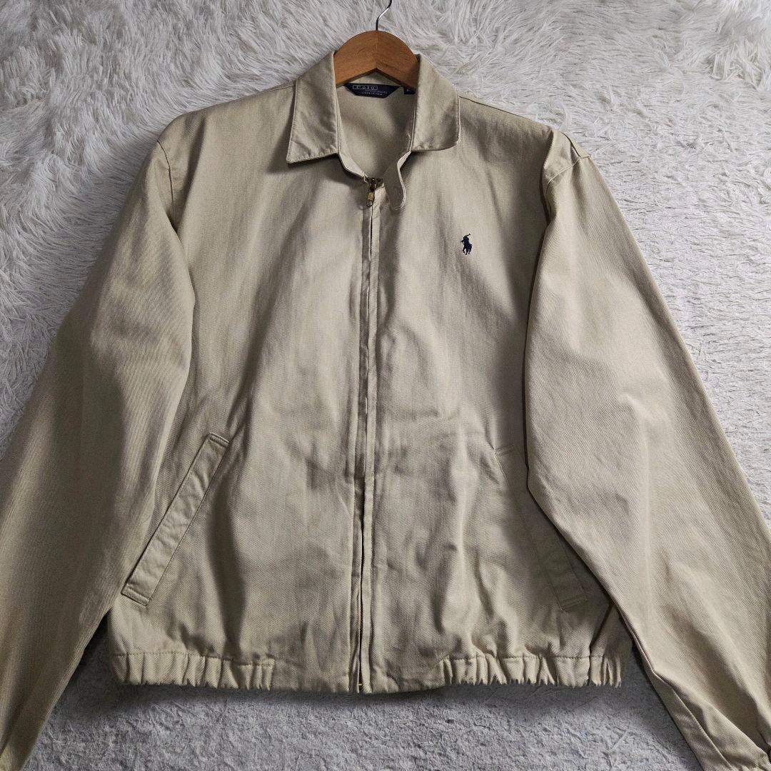 美品 ポロ ラルフローレン スイングトップ 三角タグ サイズL ベージュUSA製