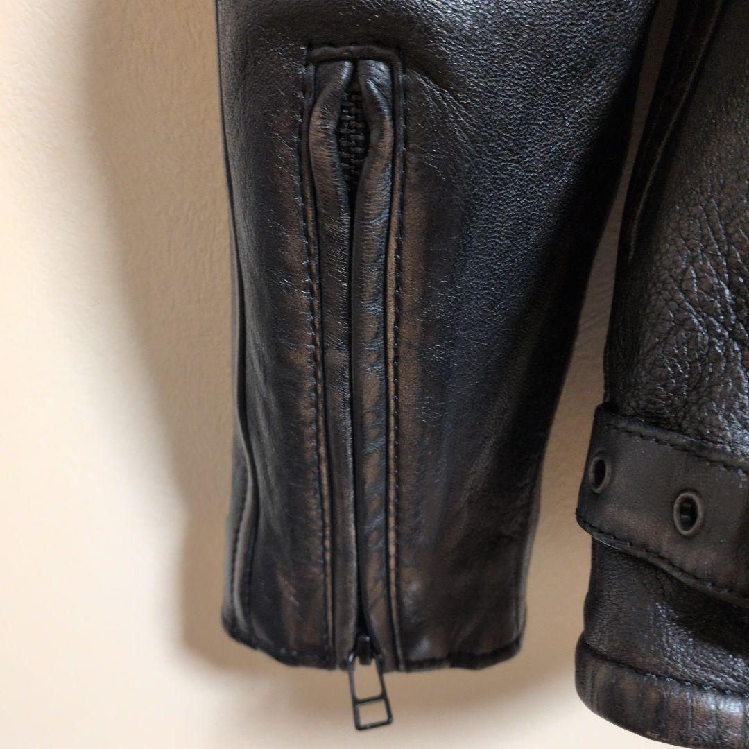 ま*さ様 AVIREX シングルライダースジャケット ブラック