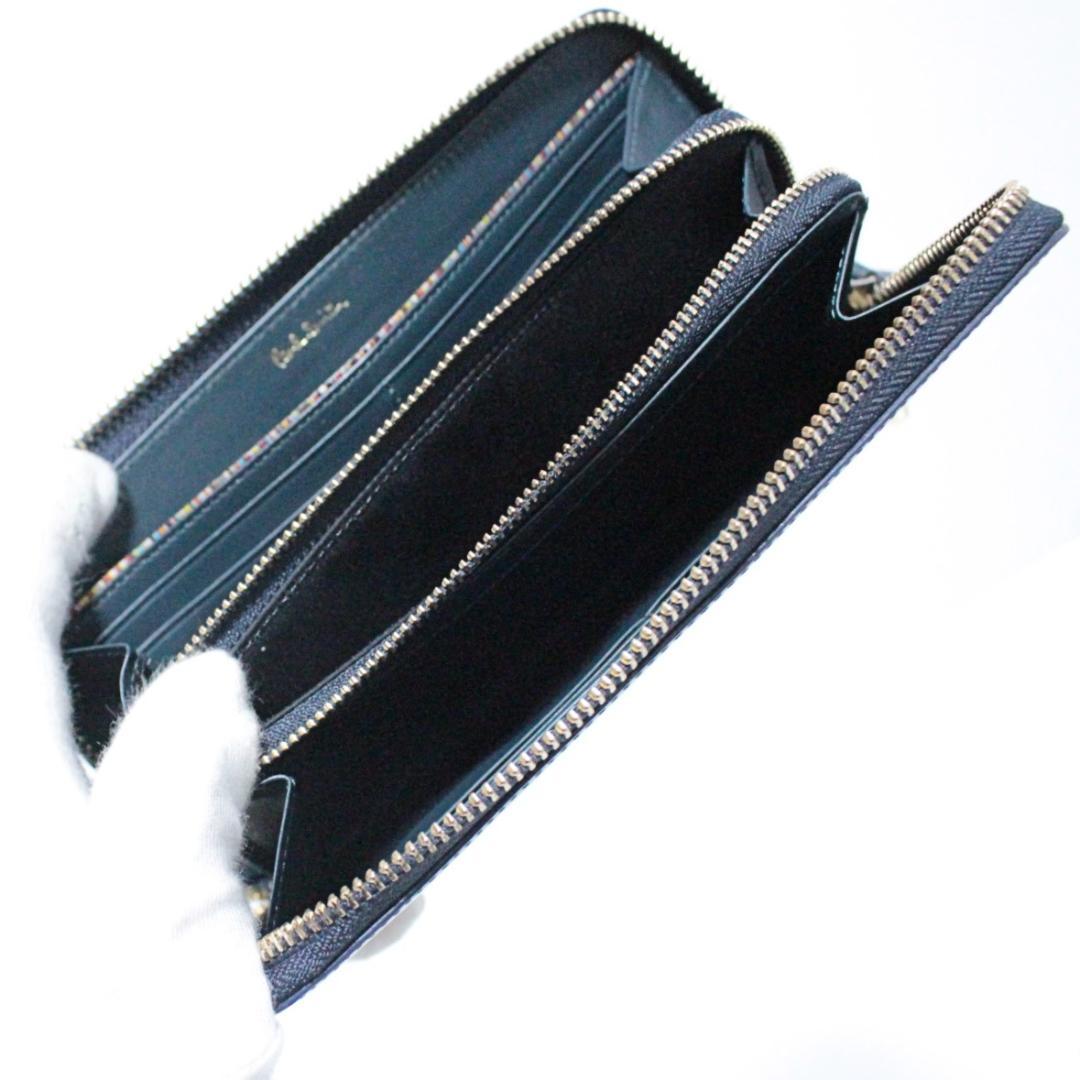 未使用 箱付 ポールスミス ラビットモチーフ ラウンドファスナー長財布 紺