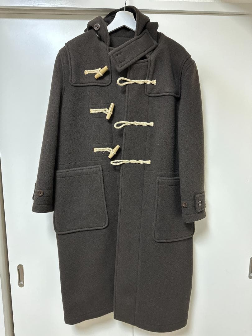 【美品】LENOウールカシミヤメルトンダッフルコート（ブラウン） カシミヤ混