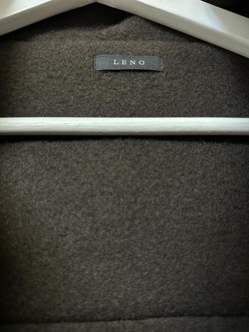 【美品】LENOウールカシミヤメルトンダッフルコート（ブラウン） カシミヤ混