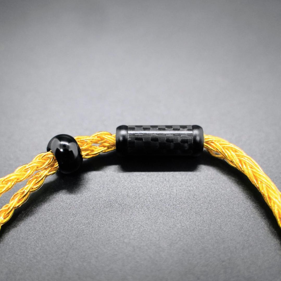 超高評価!最高仕様16芯 希少金メッキケーブル 膨張式mmcx/4.4mm L字