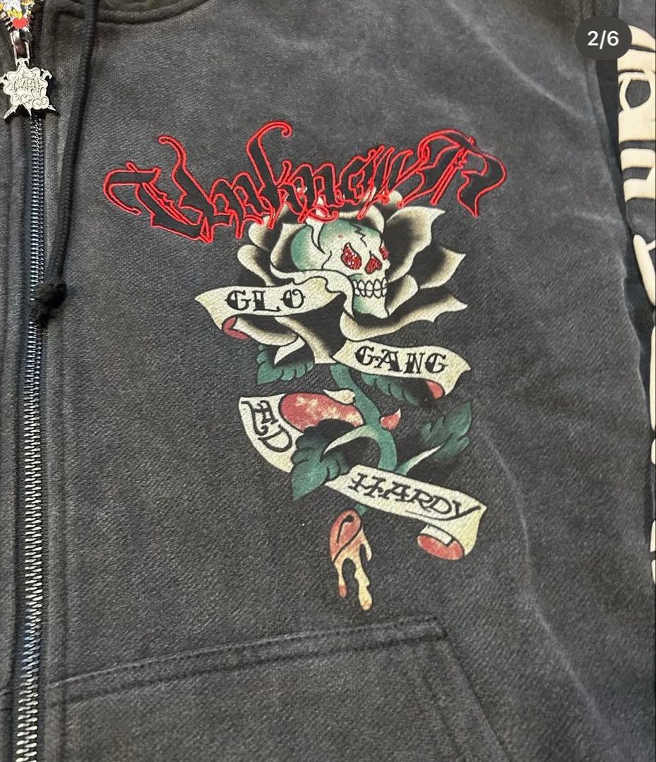 なるed hardy×unknown london 希少　パーカー