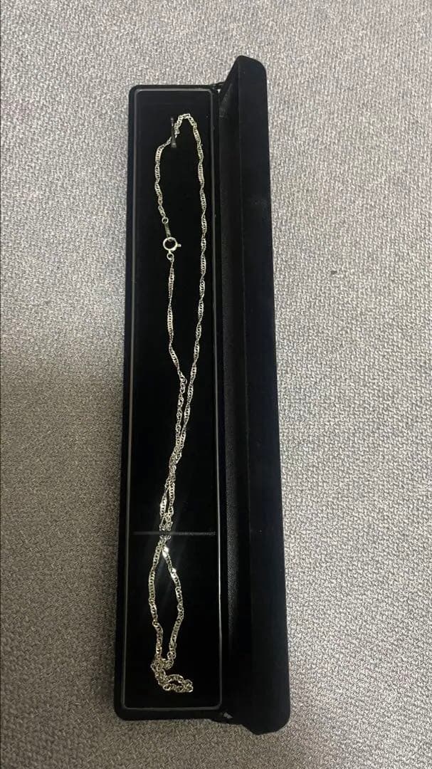 PT999 純プラチナ　ワイドスクリューネックレス