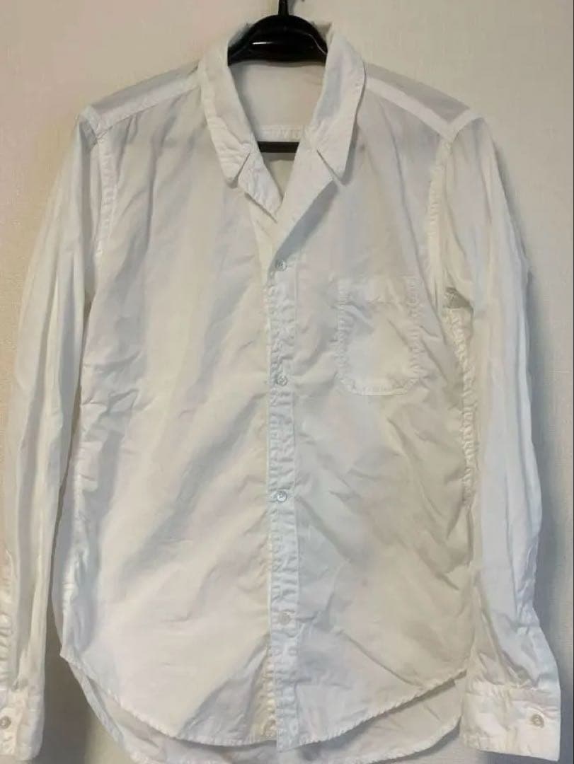 ヨウジヤマモトプールオム100/2ブロード環縫い（チェーンステッチ）シャツ