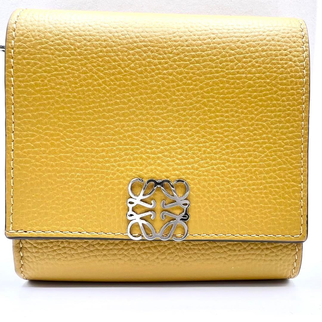 未使用級✨ロエベ 二つ折り財布 アナグラム コンパクト フラップウォレット