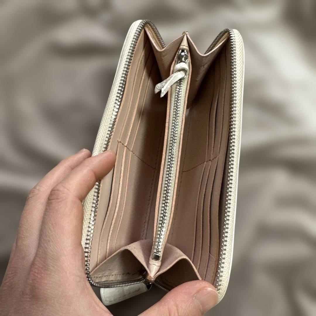 新春！最終値下げ！　ヒマラヤクロコダイル　マット　ハンドメイド　ファスナー長財布