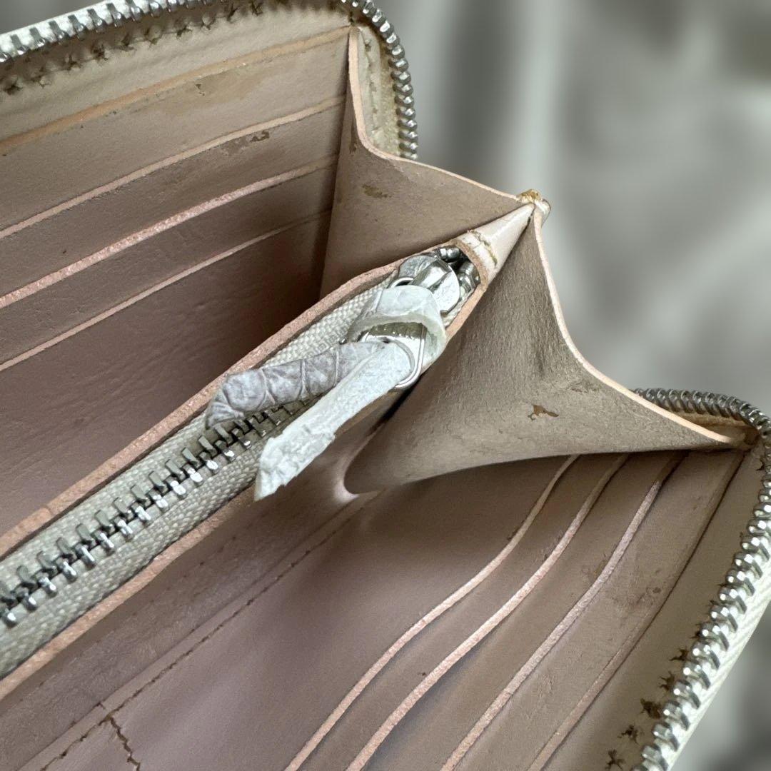 新春！最終値下げ！　ヒマラヤクロコダイル　マット　ハンドメイド　ファスナー長財布