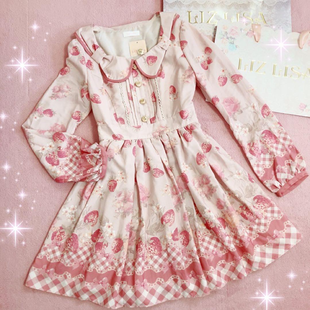 ☆リズリサ LIZLISA☆マイメロコラボ☆ストロベリーフラワーワンピース☆新品