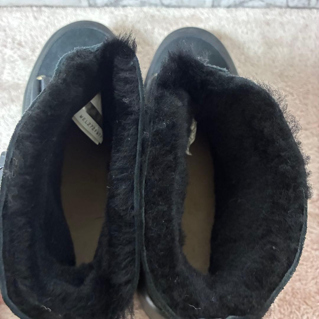 [極美品] UGG Australia ムートンブーツ　ブラック　厚底　24㎝