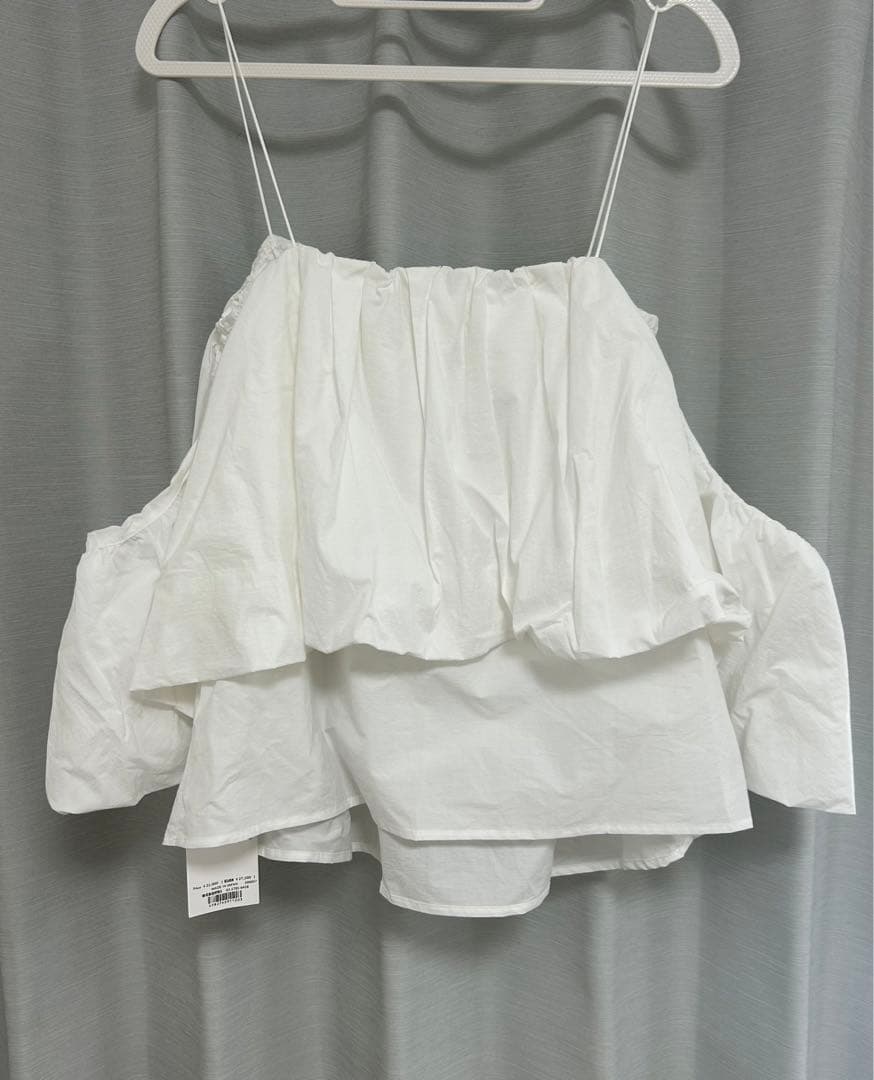 ★正規品★ etre tokyo ナローストラップバルーンキャミ　ホワイト