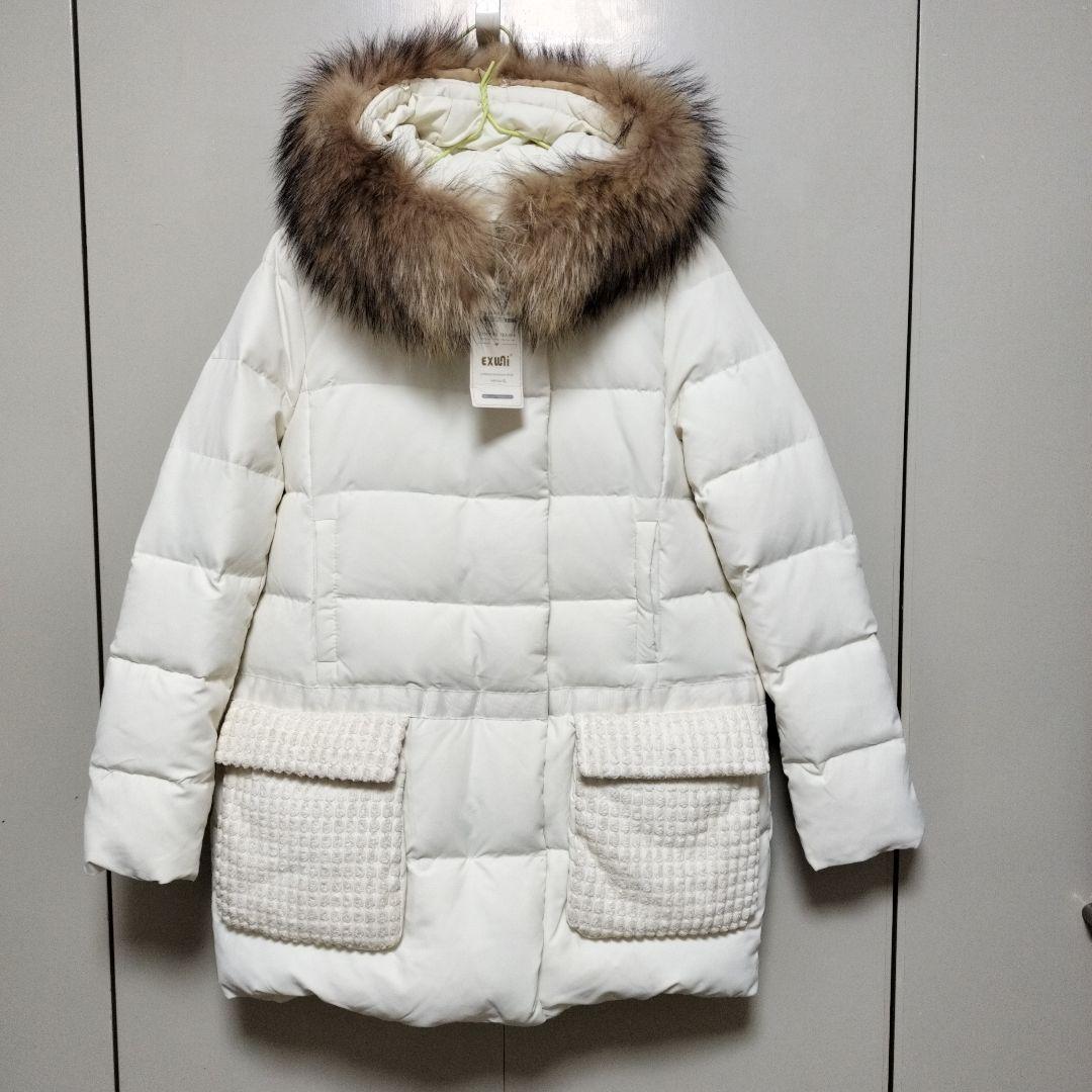 お値引き☆ラクーンファーダウンジャケット　M〜L オフホワイト